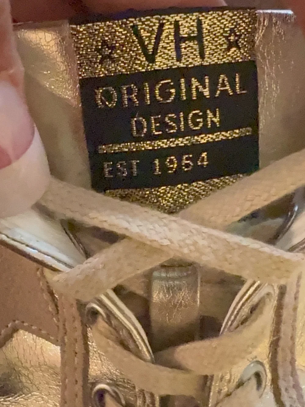 Vintage Havana Women’s Gold Leather Fashion Sneakers